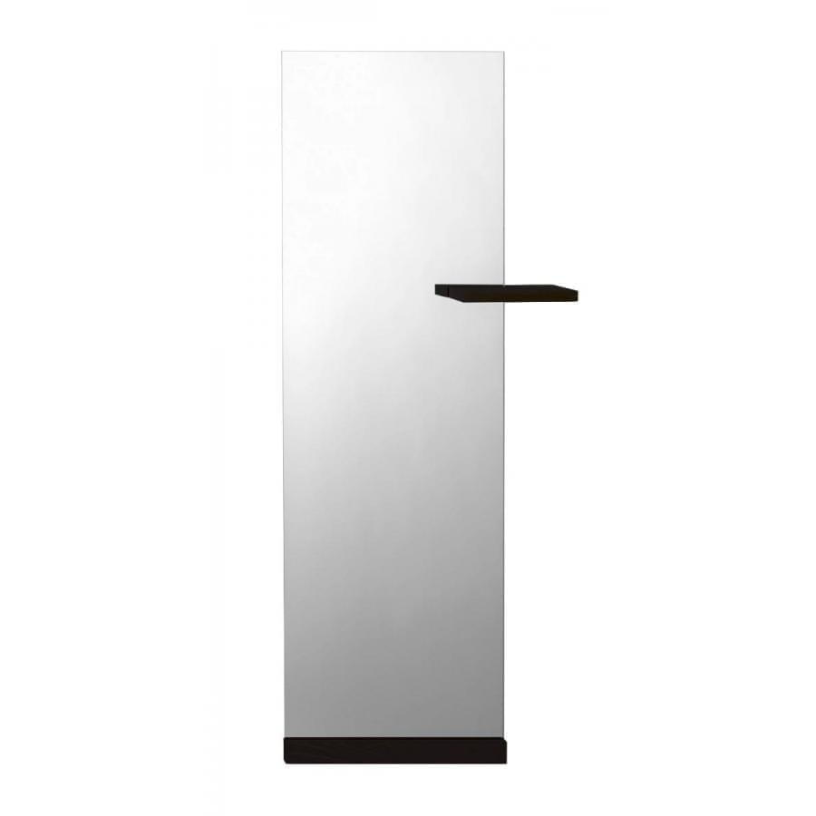 Shift Floor mirror w. shelf - Blackstained oak-0