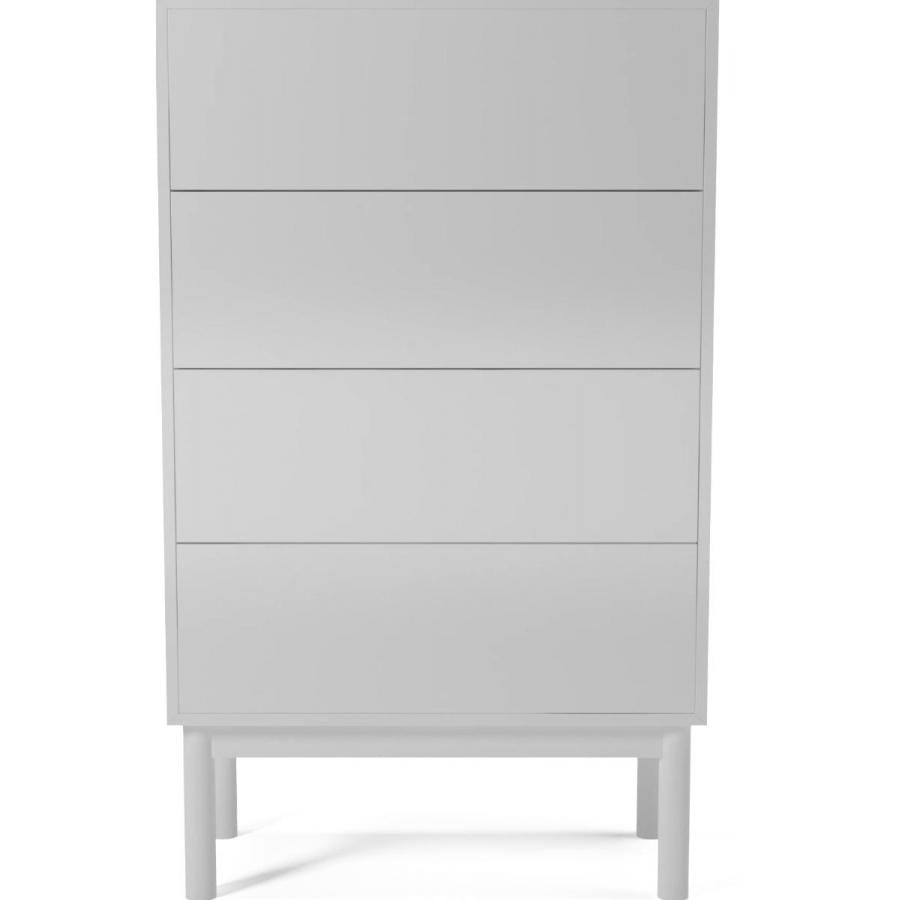 Case dresser with 4 drawers - White lacquered-0