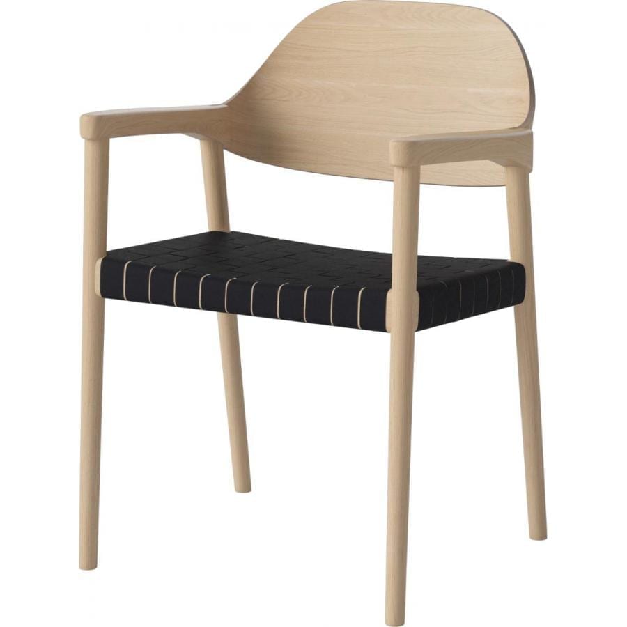 MEBLA Dining chair - white oak/black-0