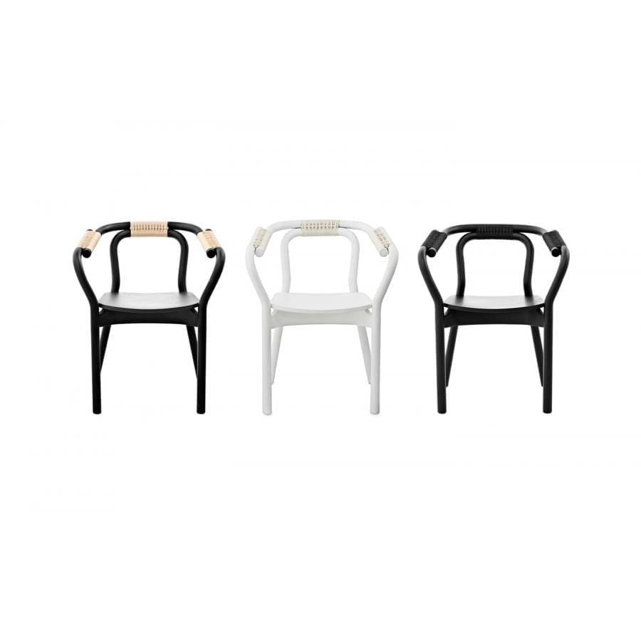KNOT szék - fekete/natúr-16728