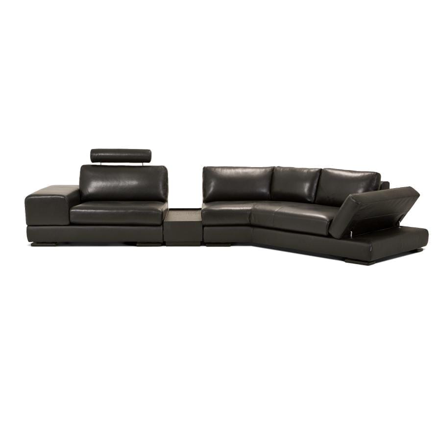 CARTAGO Modular, leather sofa with table and function arm -0