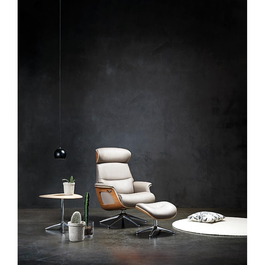 Flexlux EASE CLEMENT Design chair with wooden shell-0