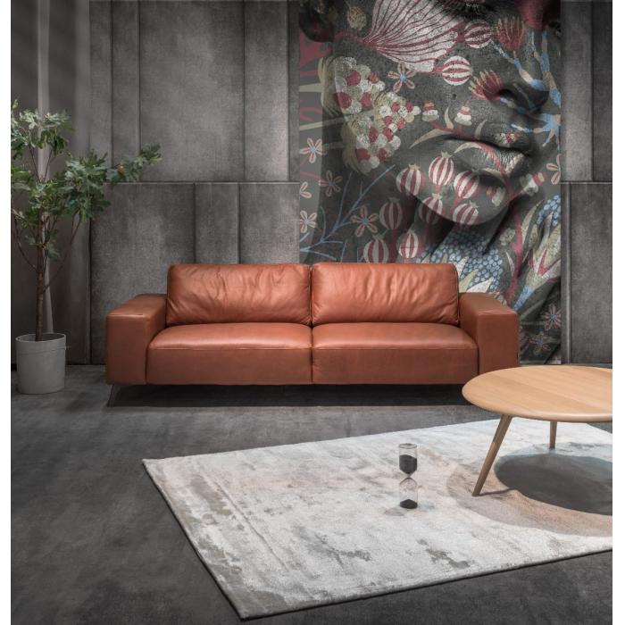 Melbourne 3 seater leather sofa-0