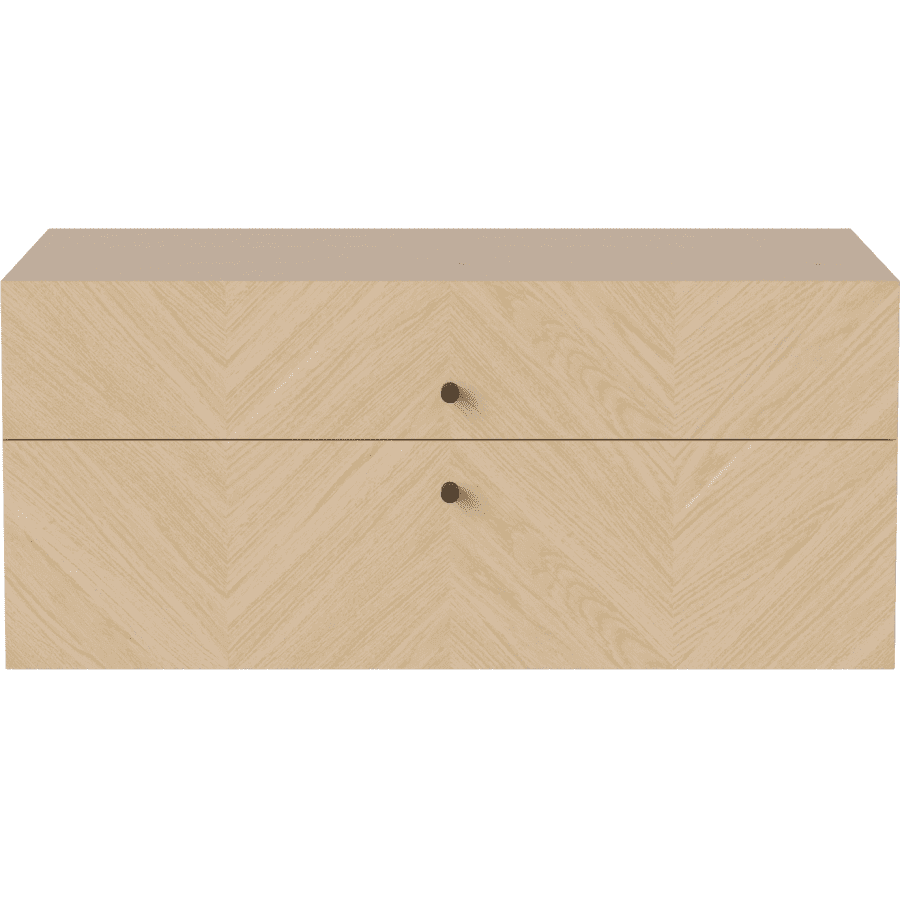 LUXE Drawer - 2 drawer - Wall mounted-27540