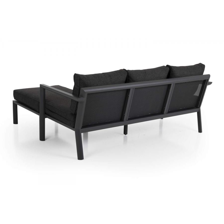 Brafab Delia outdoor divan sofa dark grey back/kültéri lounger kanapé sötétszürke hátulról