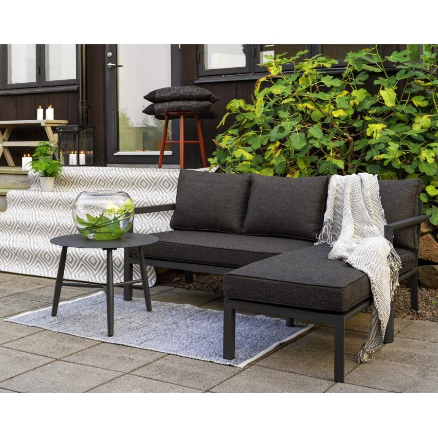 Brafab Delia outdoor divan sofa dark grey enterior/kültéri lounger kanapé sötétszürke enteriőr