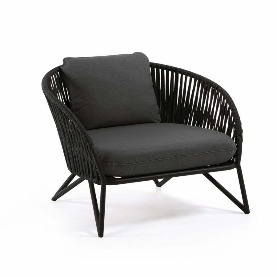 La Forma Branzie outdoor armchair black // Branzie kültéri fotel fekete