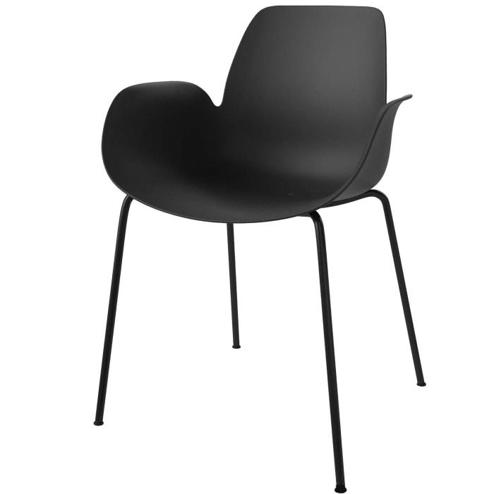 Bolia Seed outdoor chair with armrest, black // Seed kültéri szék karfával, fekete