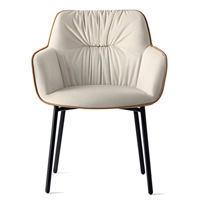 Calligaris Cocoon upholstered dining armchair metal // Cocoon kárpitozott étkező karosszék fém