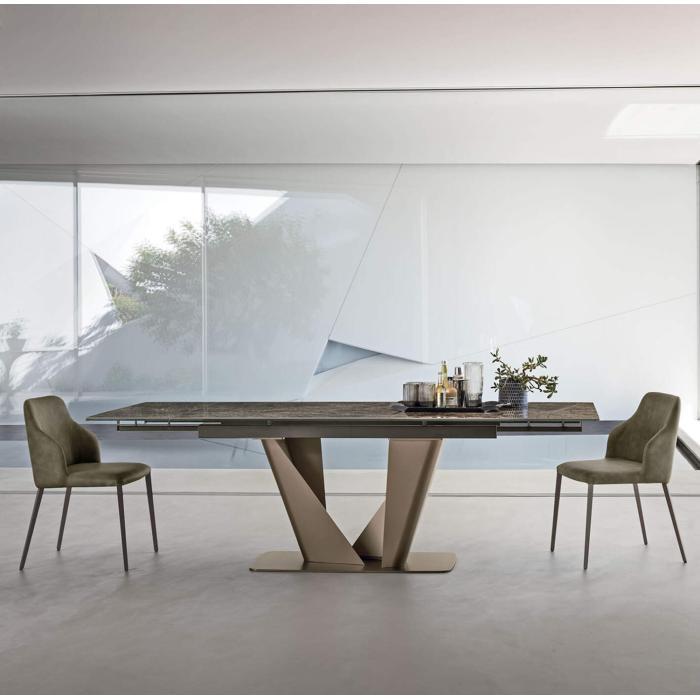 Sedit Silver extendible dining table // Silver bővíthető étkezőasztal