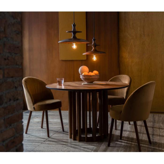dutchbone- barlet - round- table - 120 cm - walnut- barlet- kerek- asztal- 120 cm - dió-