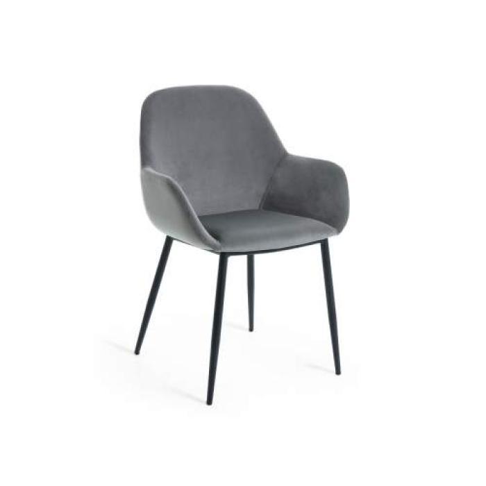 la-forma-konna- chair- velvet-grey- konna- szék- bársony- szürke-innoconceptdesign 1