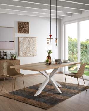 la-forma-argo-square-table- 200 cm- white legs- natural-argo-szögletes-asztal- 200 cm- fehér – lábakkal- natúr-innoconceptdesign – 4