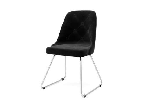 Lux Liam velour chair black chrome// Lux Liam bársony szék fekete króm