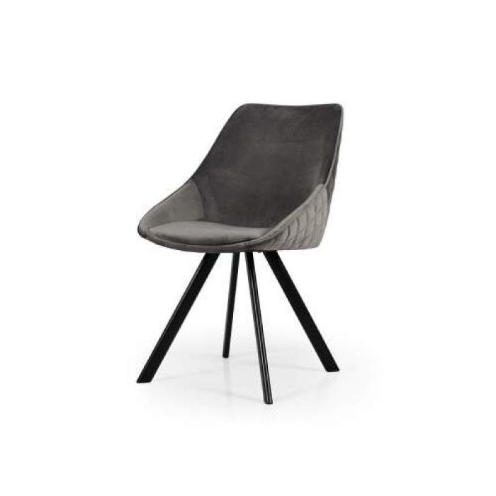 Ritz velour chair grey // Ritz bársony szék szürke