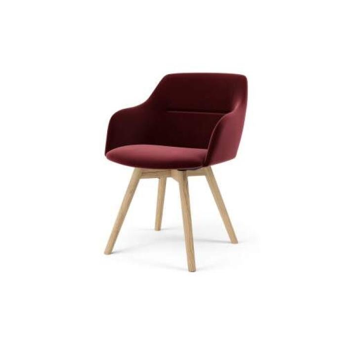 Sofia Sara velour chair berry oak// Sofia Sara bársony szék bordó tölgy