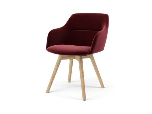 Sofia Sara velour chair berry oak// Sofia Sara bársony szék bordó tölgy