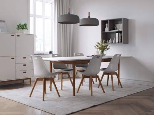 svea-extendable- dining table- white-svea - bővíthető-étkezőasztal- fehér-