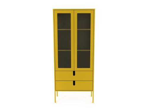 tenzo-uno-glass – cabinet- 2 d 2 dr- yellow -uno – vitrin – sárga-innoconceptdesign – 1