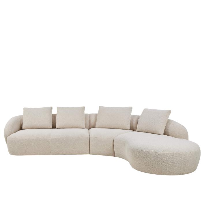 Torino 3 seater sofa with rounded chaise lounge// Torino 3 személyes kanapé lekerekített pihenőrésszel