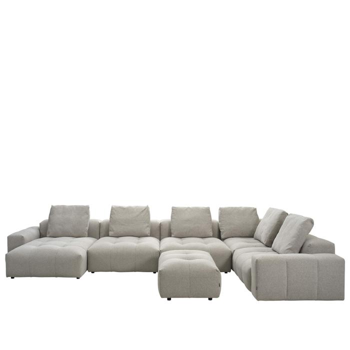 Gambit 6 seater sofa with chaise lounge Chl L_1.5m_1.5m_XD_CXL_R_1.5R_ Ito stone grey 6 szemelyes kanape pihenoresszel szurke