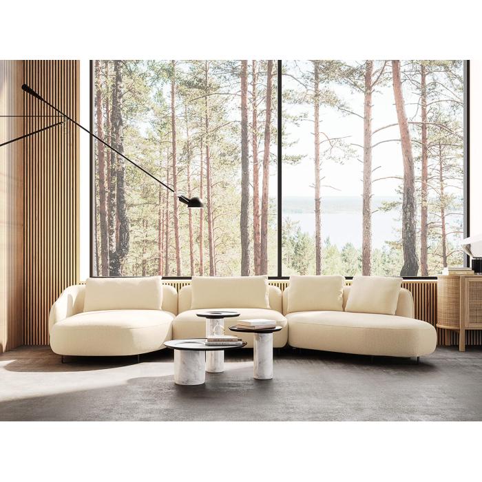 Orca 5 seater curved design sofa with chaise longue// Orca 5 személyes íves design kanapé pihenőrésszel