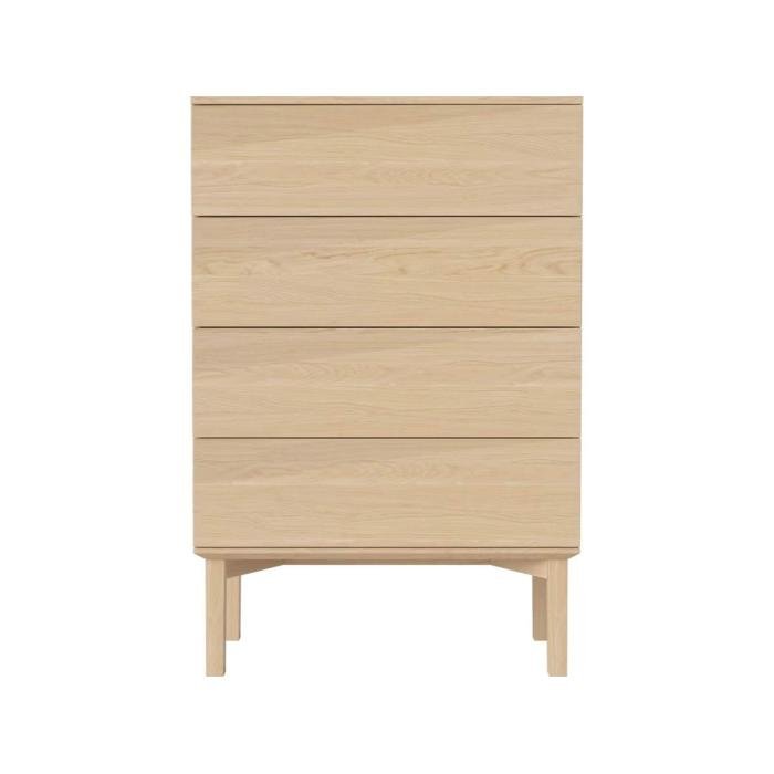 Silent dresser with 4 drawers white pigmented oiled oak// Silent komód 4 fiókkal fehér pigmentált olajozott tölgy