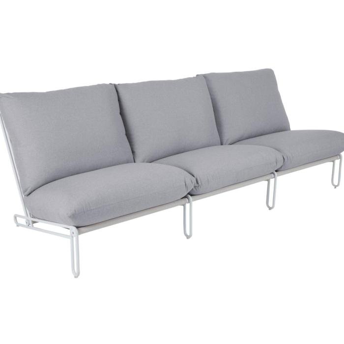 Blixt outdoor 3 seater modular sofa white sky grey// Blixt kültéri 3 személyes moduláris kanapé fehér szürke